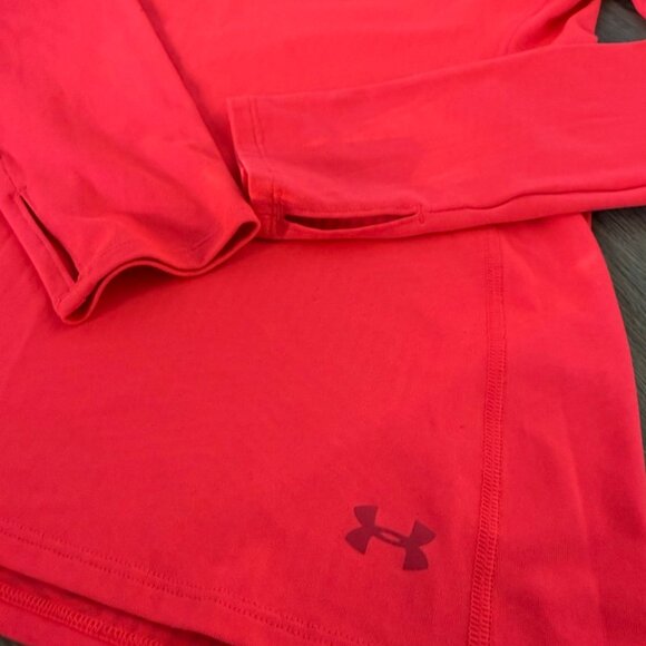 Under Armour Women's Long Sleeve Tee - Red - Picture 3 of 7